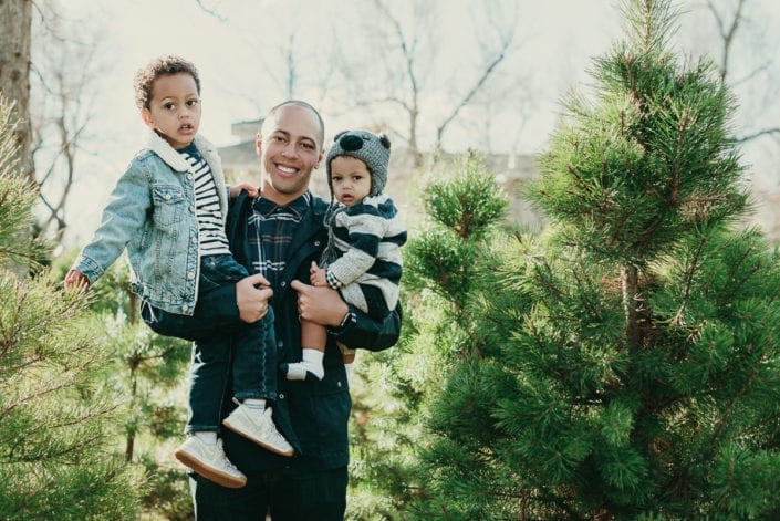 Family Christmas tree photo session in Denver | Colorado Lifestyle Photographer