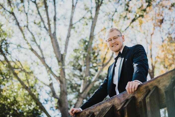 Elegant Groom Wedding Portrait | Boulder Colorado Elopement Photographer