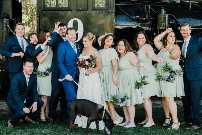 Romantic Mountain Wedding Bridal Party | Denver Colorado Elopement Photographer