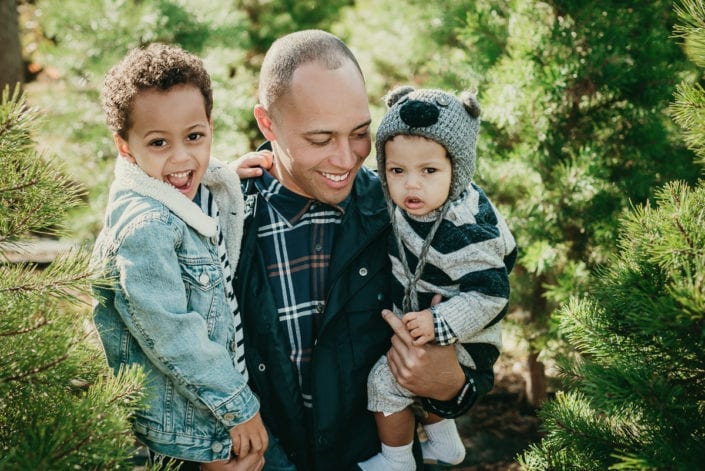 Family Christmas tree photo session in Denver | Colorado Lifestyle Photographer