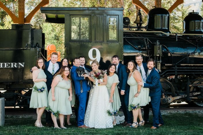 Romantic Mountain Wedding Bridal Party | Denver Colorado Elopement Photographer
