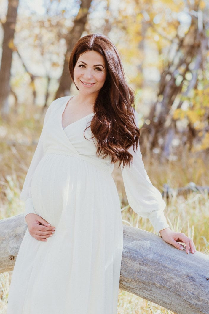 Family Maternity photo session in Denver Fall Foliage Trailhead | Colorado Lifestyle Photographer