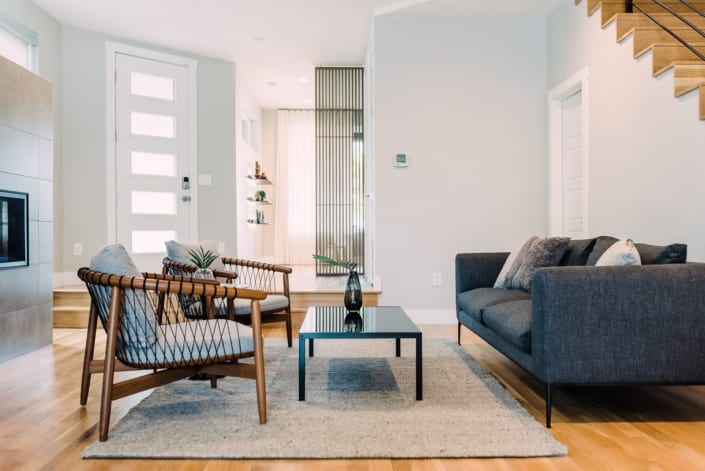Modern Minimal Living Room Photo | Colorado Real Estate Photographer