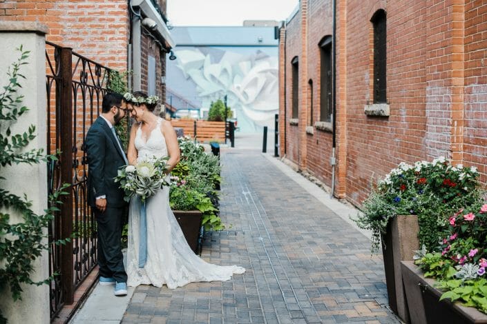 Urban Couple Portraits Wedding Photo | Fort Collins Colorado Elopement Photographer