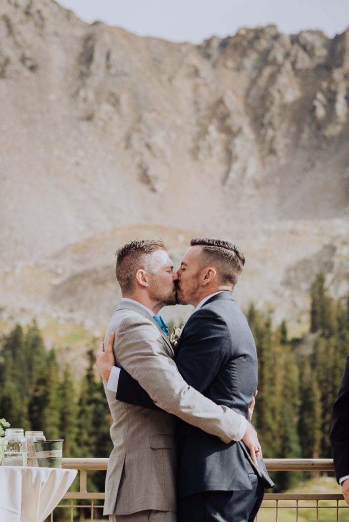 Mountain Same-sex Summer Wedding Portrait | Colorado Elopement Photographer