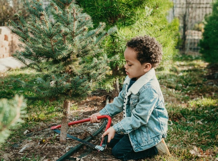 Family Christmas tree photo session in Denver | Colorado Lifestyle Photographer