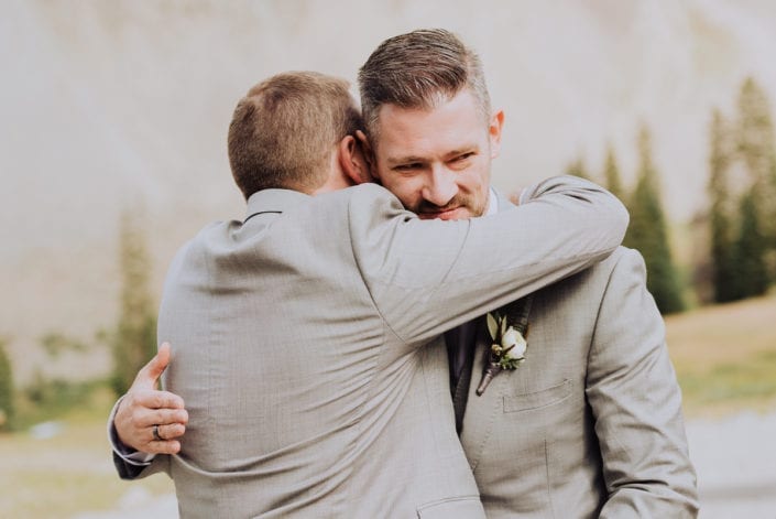 Mountain Summer Wedding Groomsmen | Colorado Elopement Photographer
