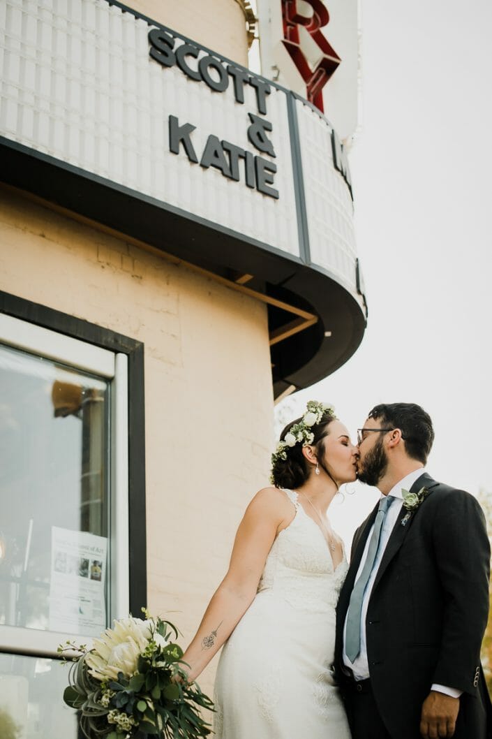 Urban Couple Marquee Portraits Wedding Photo | Fort Collins Colorado Elopement Photographer
