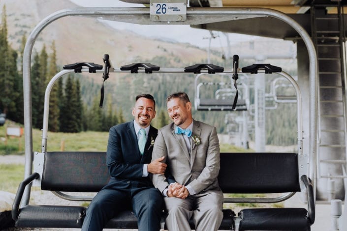 Mountain Same-sex Summer Wedding Portrait | Colorado Elopement Photographer