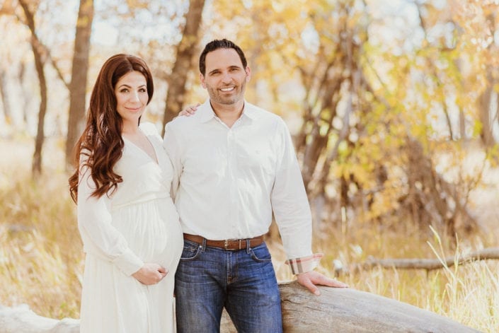 Family Maternity photo session in Denver Fall Foliage Trailhead | Colorado Lifestyle Photographer