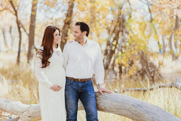 Family Maternity photo session in Denver Fall Foliage Trailhead | Colorado Lifestyle Photographer