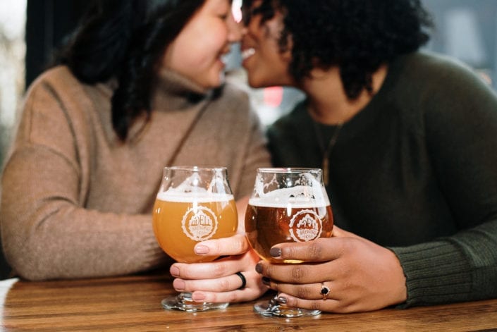 Same sex engagement photo session in downtown RiNo Denver | Colorado LGBTQ friendly photographer