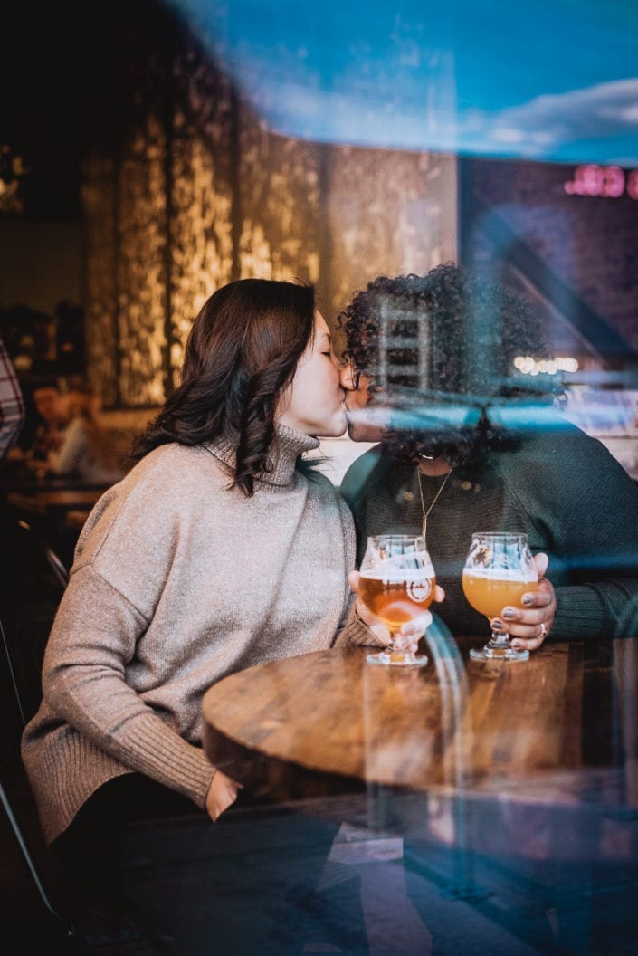 Same sex engagement photo session in downtown RiNo Denver | Colorado LGBTQ friendly photographer