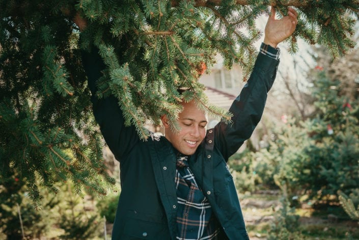 Family Christmas tree photo session in Denver | Colorado Lifestyle Photographer