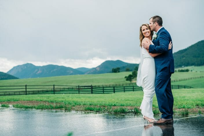 First Look on Wedding Day | Larkspur Colorado Elopement Photographer