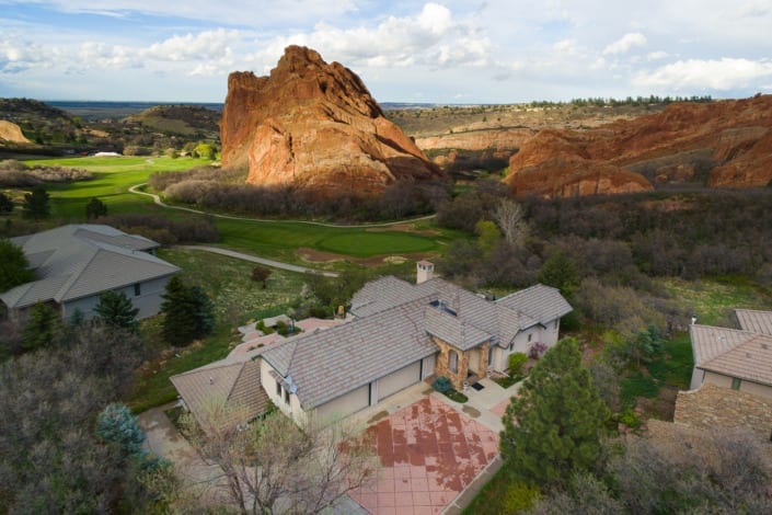 Red Rocks House Drone Photo | Colorado Real Estate Photographer