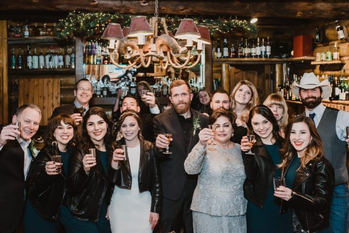 Denver winter wedding photographer captures snowy send-off