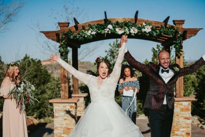 Wedding Ceremony Happiness | Denver Colorado Elopement Photographer
