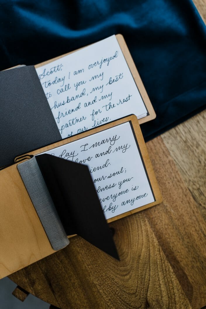 Urban Wedding Vows Details and Food Photo | Fort Collins Colorado Elopement Photographer