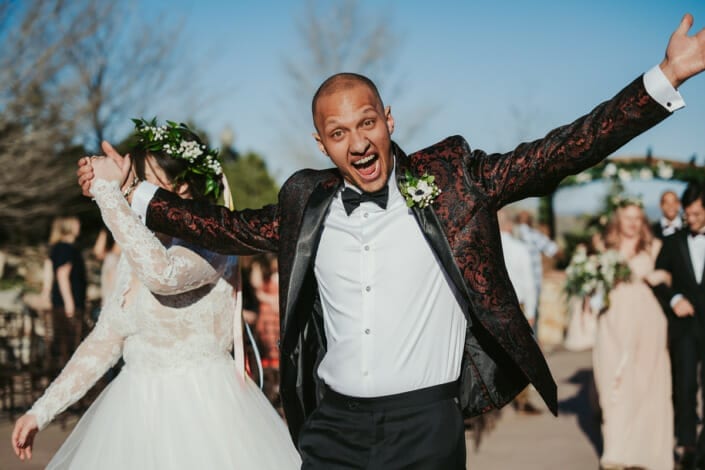 Wedding After Ceremony Excitement | Denver Colorado Elopement Photographer