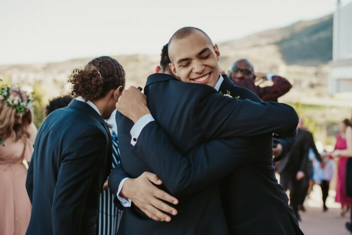 Wedding After Ceremony Hugs | Denver Colorado Elopement Photographer