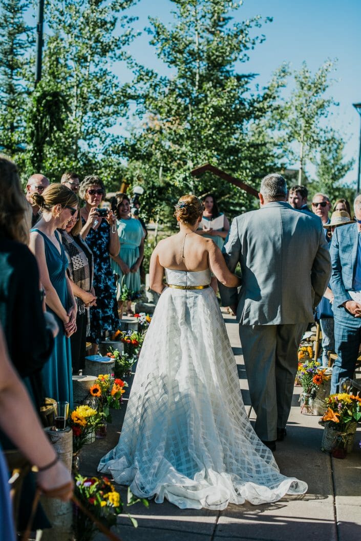 Romantic Mountain Full Sun Wedding Ceremony | Denver Colorado Elopement Photographer