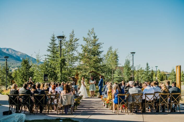 Romantic Mountain Full Sun Wedding Ceremony | Denver Colorado Elopement Photographer