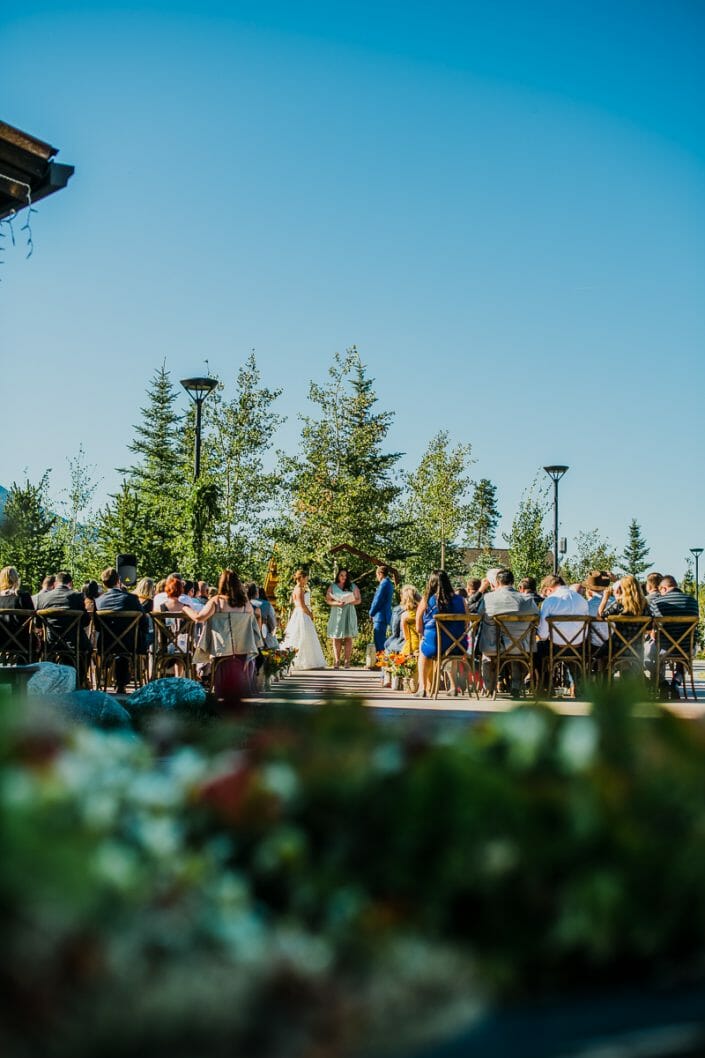 Romantic Mountain Full Sun Wedding Ceremony | Denver Colorado Elopement Photographer