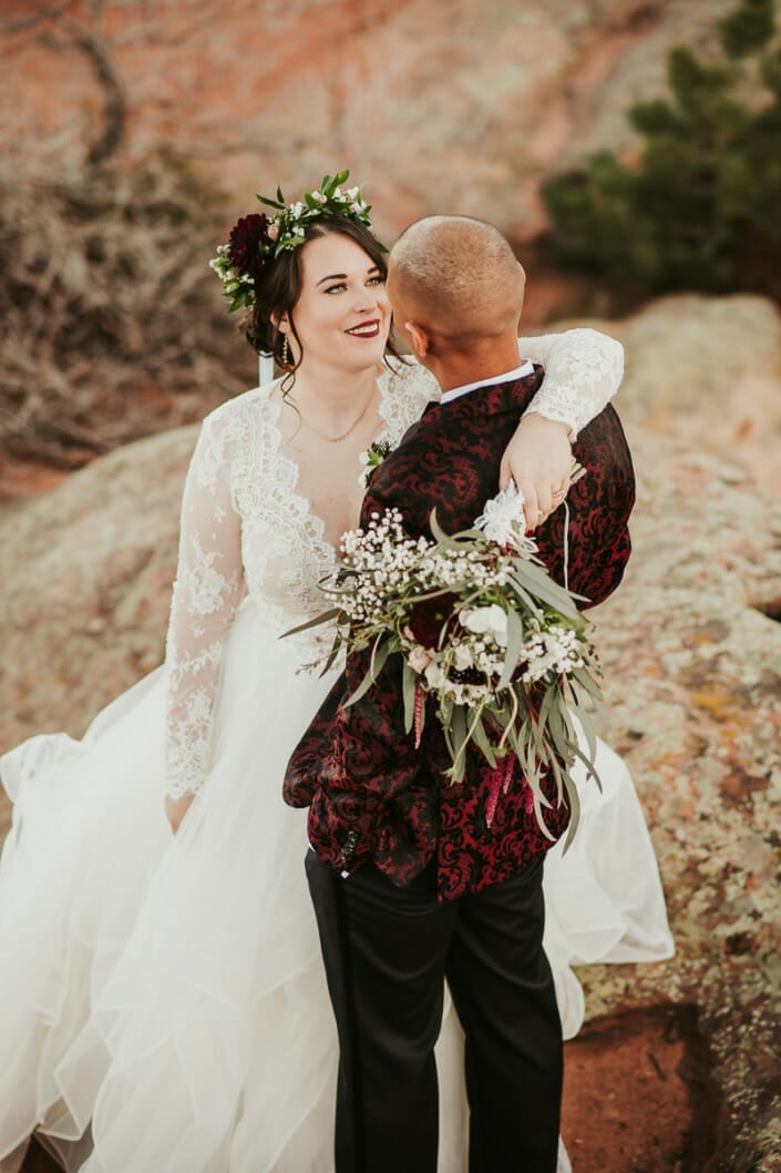 Wedding Couple Romantic Photo | Denver Colorado Elopement Photographer