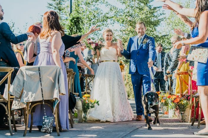 Romantic Mountain Full Sun Wedding Ceremony | Denver Colorado Elopement Photographer