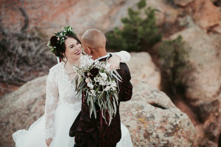 Wedding Couple Romantic Photo | Denver Colorado Elopement Photographer