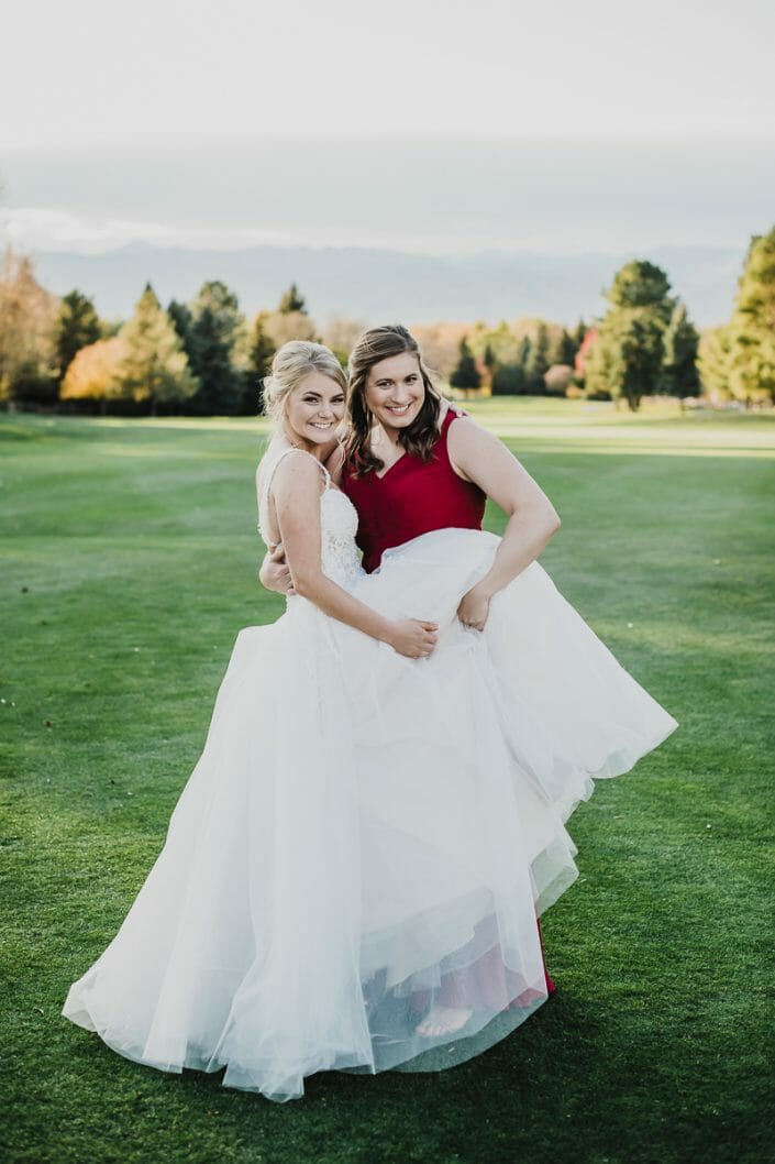 Wedding Portrait on Golf Course | Boulder Colorado Elopement Photographer