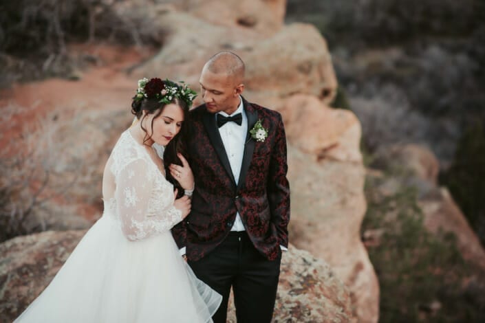 Wedding Couple Romantic Photo | Denver Colorado Elopement Photographer