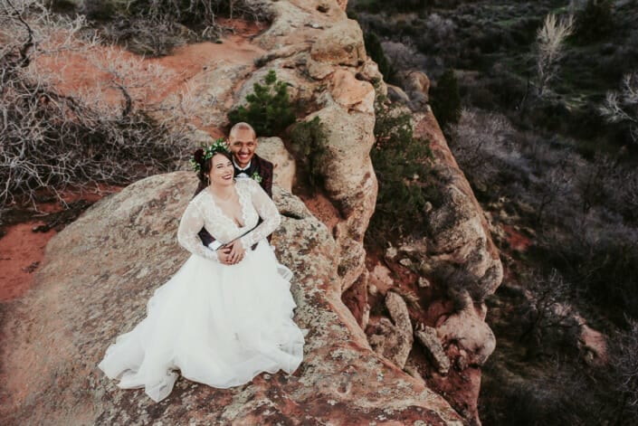 Wedding Happy Couple Romantic Photo | Denver Colorado Elopement Photographer
