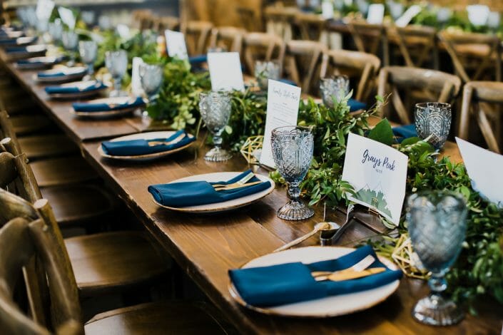 Romantic Mountain Wedding Decor and Food | Denver Colorado Elopement Photographer