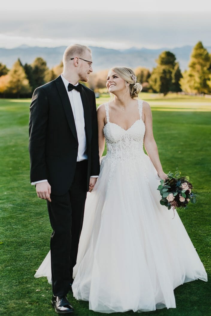 Wedding Portrait on Golf Course | Boulder Colorado Elopement Photographer