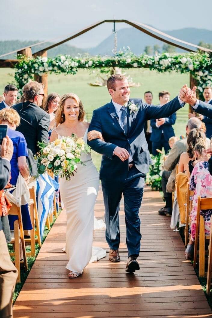 Wedding Ceremony at Spruce Mountain Ranch | Larkspur Colorado Elopement Photographer