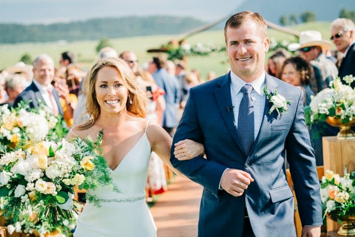 Wedding Ceremony at Spruce Mountain Ranch | Larkspur Colorado Elopement Photographer
