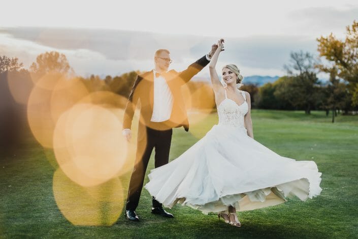 Wedding Portrait on Golf Course | Boulder Colorado Elopement Photographer