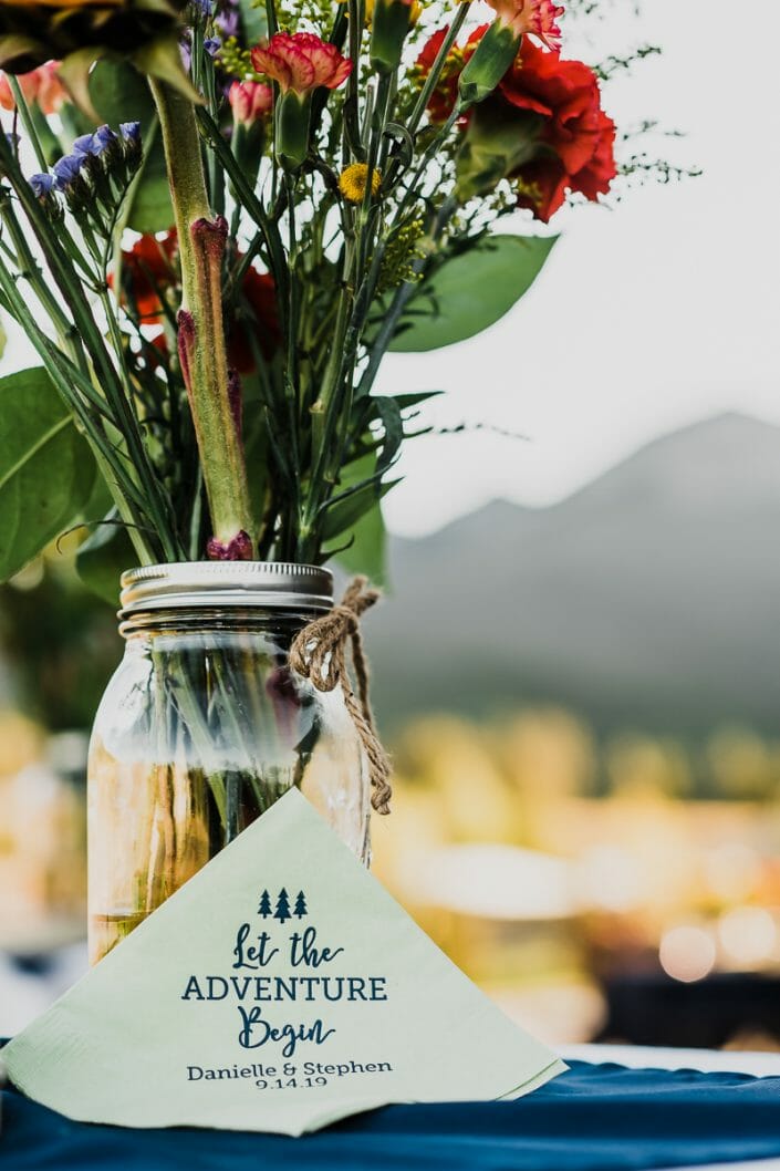Romantic Mountain Wedding Decor and Food | Denver Colorado Elopement Photographer