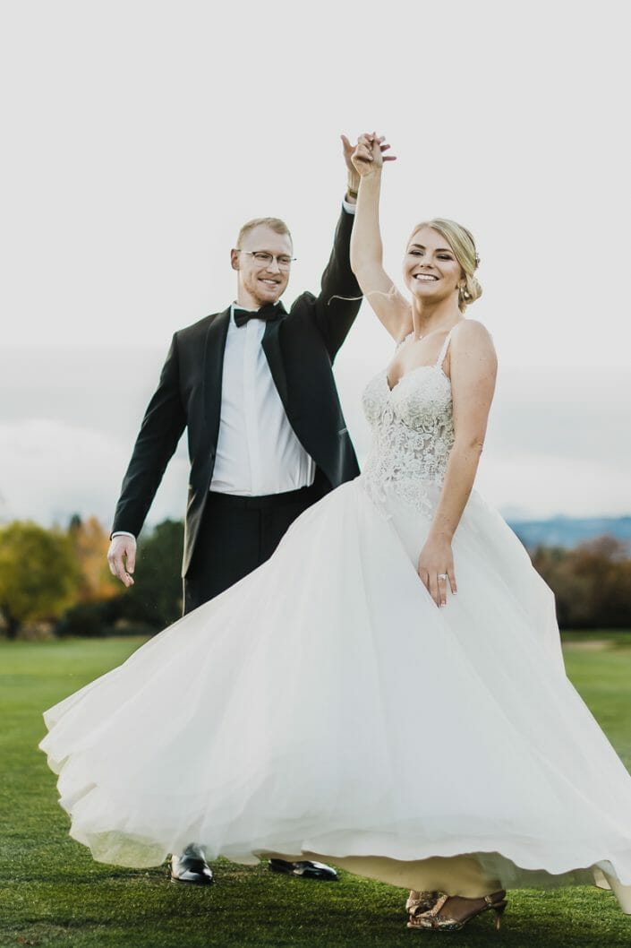 Wedding Portrait on Golf Course | Boulder Colorado Elopement Photographer