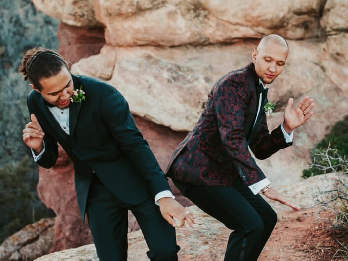Wedding Groom with Groomsmen | Denver Colorado Elopement Photographer