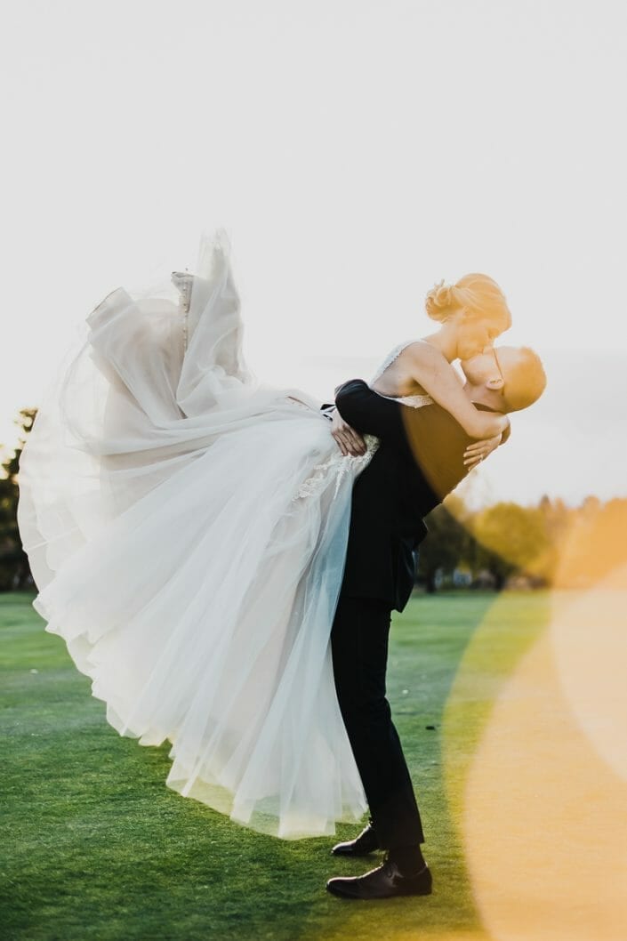 Wedding Portrait on Golf Course | Boulder Colorado Elopement Photographer