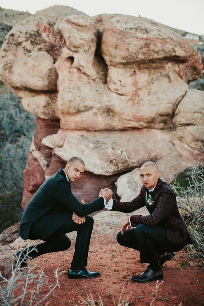 Wedding Groom with Groomsman | Denver Colorado Elopement Photographer
