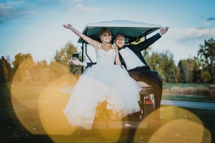 Wedding Portrait on Golf Course | Boulder Colorado Elopement Photographer