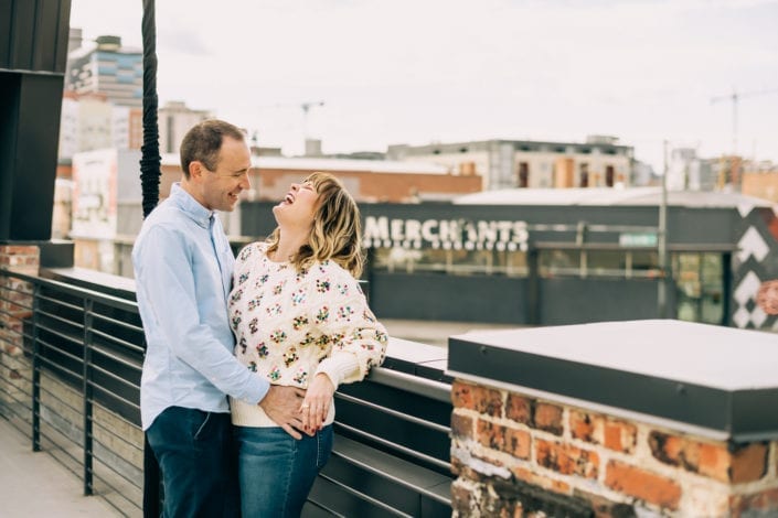 Denver Downtown Rooftop Portrait at Asterisk | Colorado Engagement Photographer