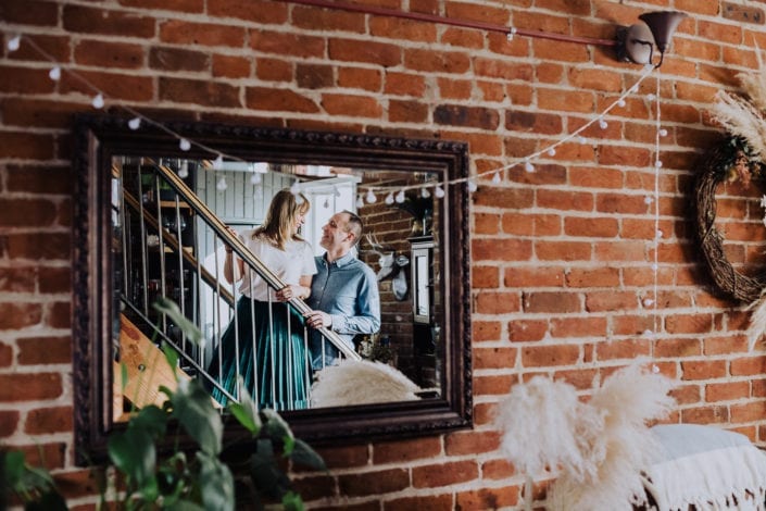 Urban Denver Home Portrait Reflection | Colorado Engagement Photographer
