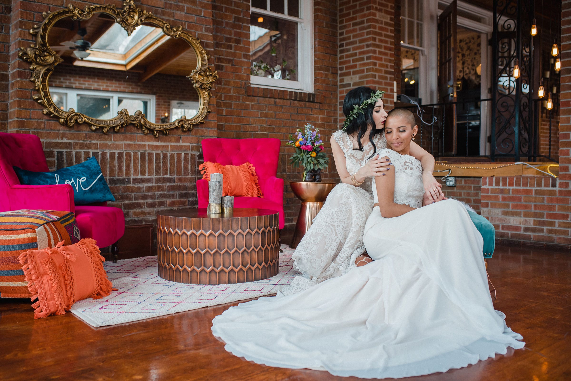 Colorado urban downtown same sex wedding photography | LGBTQ engagement photographer | Denver and Boulder photos