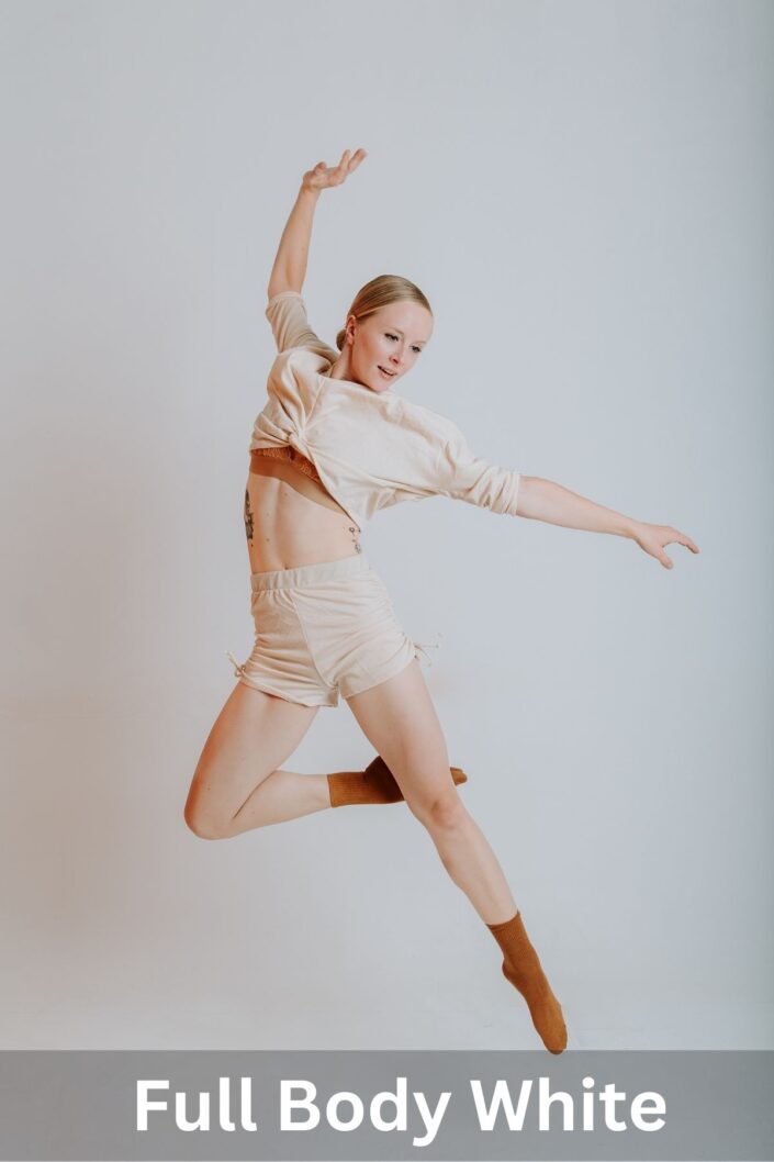 Studio headshot full body portrait photography background options | White