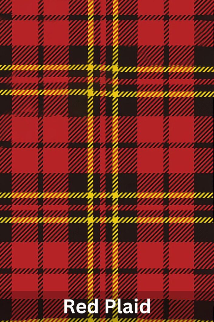 Studio headshot photography background options | Red and Yellow Holiday Plaid